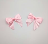 Image 4 of Satin bow Hair Clips 2 piece set