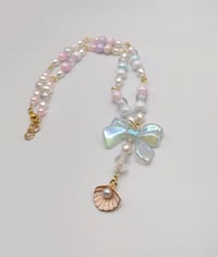 Image 4 of Ethereal Mermaid Bow Clam Shell Necklace