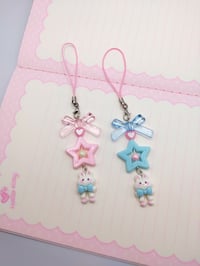 Image 1 of Pastel Matching Bunny Star Keychain