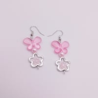 Image 4 of Pink Spring Butterfly Earrings