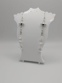 Image 5 of Dreamy Celestial Hanging Glass & Crystal Stardrop Earrings