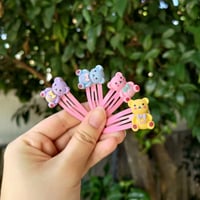 Image 6 of Cute Pastel Bear Hair Clips 4 piece set