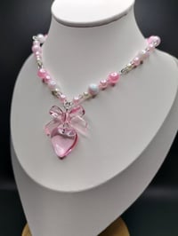 Image 12 of Coquette Glass Heart Necklace