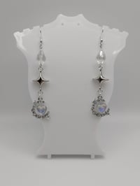 Image 3 of Celestial Magical Moon & Star Crystal Earrings