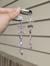 Image 5 of Shiny Fairy Butterfly Crystal Hair Clips