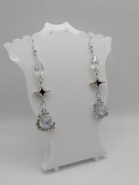 Image 5 of Celestial Magical Moon & Star Crystal Earrings