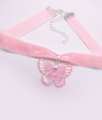 Image 3 of Pink Butterfly Fairy Choker