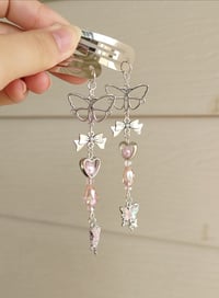 Image 3 of Shiny Fairy Butterfly Crystal Hair Clips