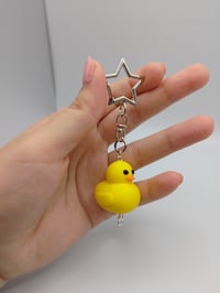 Image 1 of Cute silly fat duck keychain