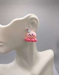 Image 1 of Cute Pink Octopus Clown Stud Earrings