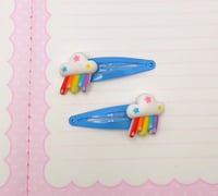 Image 1 of Rainbow Hair Clips 2pc Set