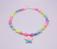 Image 2 of Pastel Rainbow Fairy Kei Necklace