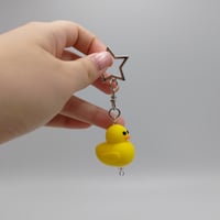 Image 4 of Cute silly fat duck keychain