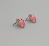 Image 2 of Cute Pink Octopus Clown Stud Earrings