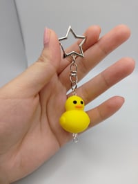 Image 5 of Cute silly fat duck keychain