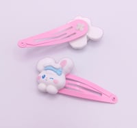 Image 5 of Kawaii Pastel Bunny 2pc hairclip set