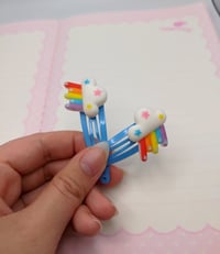 Image 4 of Rainbow Hair Clips 2pc Set