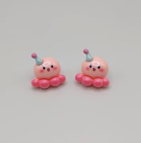 Image 5 of Cute Pink Octopus Clown Stud Earrings