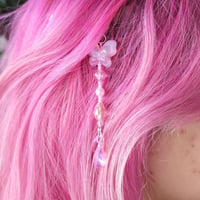 Image 5 of Dreamy Pink Butterfly Fairy Dangling Hair Clips