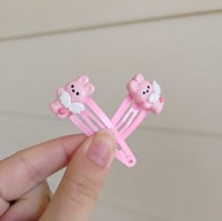 Image 3 of Kawaii Pink Bunny Wings Hair Clip 2 piece set