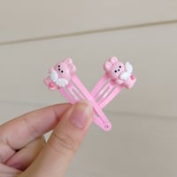 Image 4 of Kawaii Pink Bunny Wings Hair Clip 2 piece set