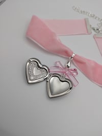 Image 2 of Coquette Dolly Heart Locket Choker