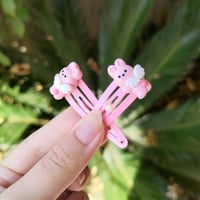 Image 5 of Kawaii Pink Bunny Wings Hair Clip 2 piece set