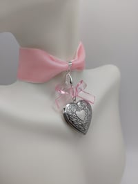 Image 3 of Coquette Dolly Heart Locket Choker