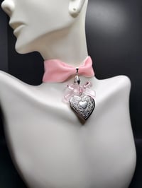 Image 4 of Coquette Dolly Heart Locket Choker