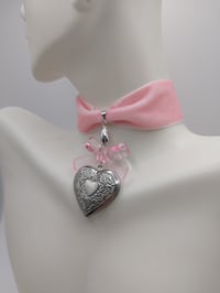 Image 5 of Coquette Dolly Heart Locket Choker