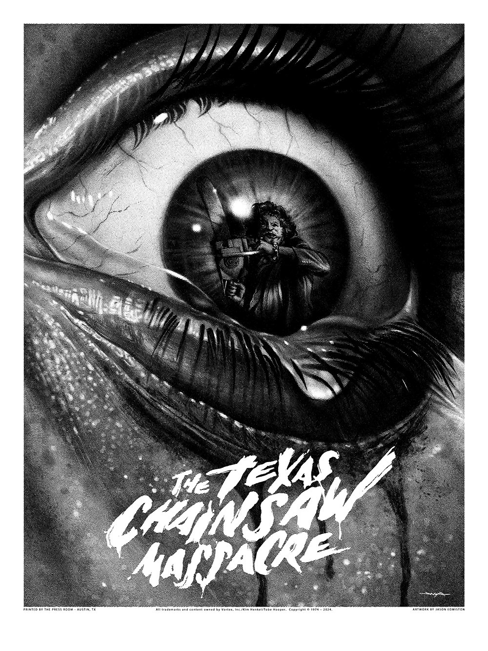 "50 Years: The Texas Chainsaw Massacre" (Regular) - 18" x 24" letterpress with embossed stamp
