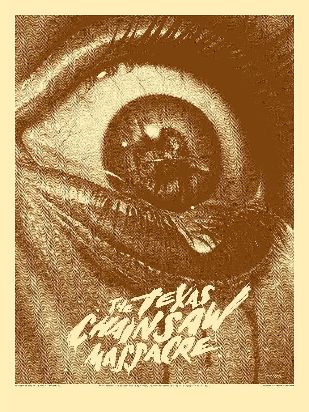 "50 Years: The Texas Chainsaw Massacre" (Humid Variant) - 18" x 24" printers proof letterpress