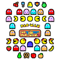 Image 1 of Pac-Man & Ms. Pac-Man Sticker/Magnet Sets