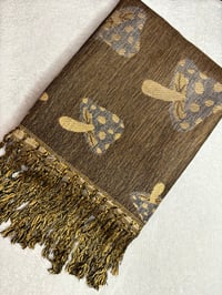 Image 1 of Brown/Champagne Mushroom Pashmina