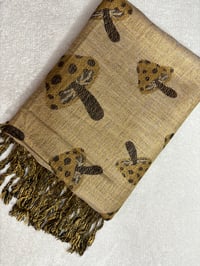 Image 2 of Brown/Champagne Mushroom Pashmina
