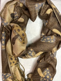 Image 3 of Brown/Champagne Mushroom Pashmina