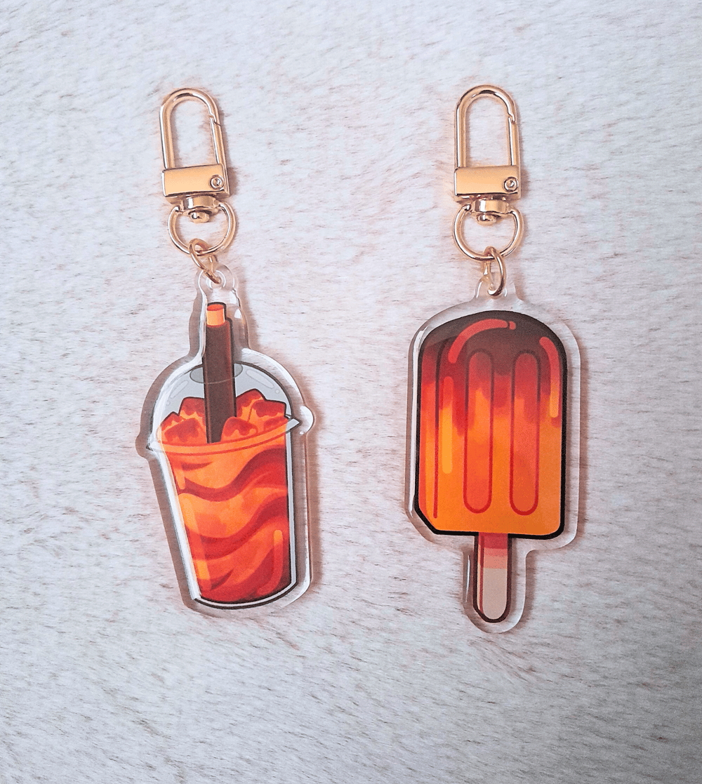 Image of Mango Chamoy Popsicle Keychain Charm