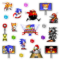 Image 1 of Sonic the Hedgehog 2 Sticker/Magnet Sets