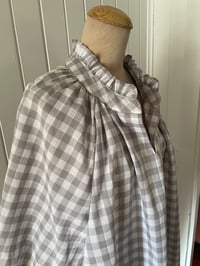 Image 1 of The Bea Top - Silver Grey Check