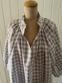 Image 2 of The Bea Top - Silver Grey Check