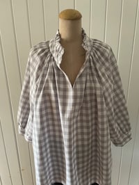 Image 3 of The Bea Top - Silver Grey Check