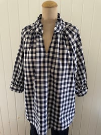 Image 2 of The Bea Top - Large Navy Check 