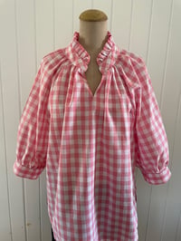 Image 2 of The Bea Top - Coral Pink CHeck