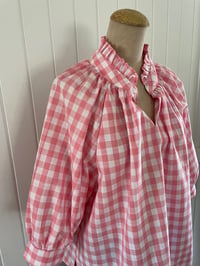 Image 3 of The Bea Top - Coral Pink CHeck