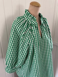 Image 1 of The Bea Top - Emerald Green Check