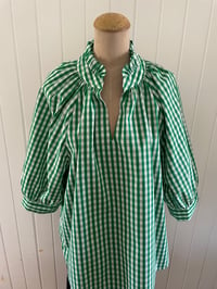 Image 2 of The Bea Top - Emerald Green Check