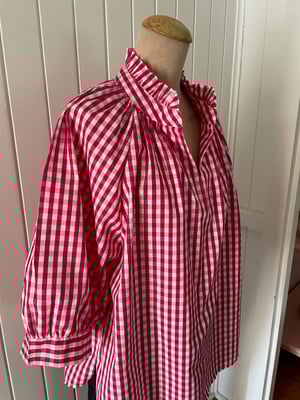 Image of The Bea Top - Hot Pink Check