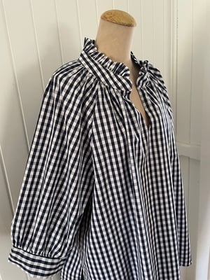 Image of The Bea Top - Navy Check