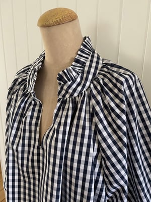 Image of The Bea Top - Navy Check