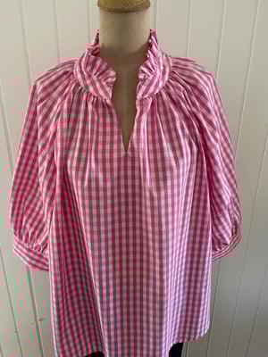 Image of The Bea Top - Pink Check
